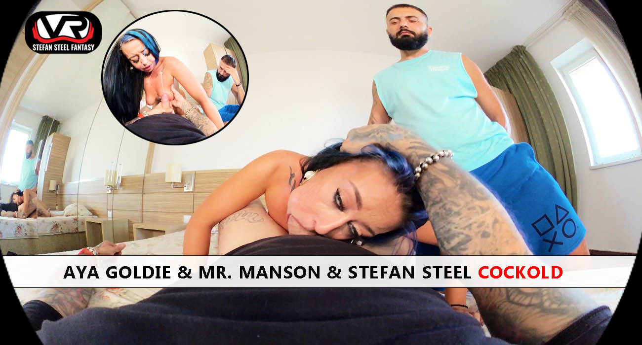 Aya Goldie & MR. Manson & Stefan Steel Cockold