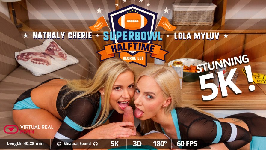 Superbowl Halftime - Hot Blondes Czech Lola Myluv & Nathaly FFM